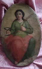 Antico dipinto raffigurante Santa Lucia 