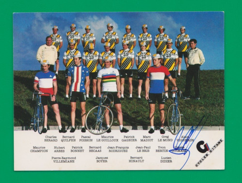 Cyclisme carte équipe - carte,