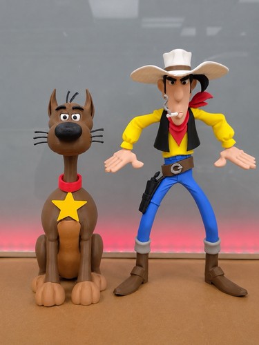 Lucky luke rantanplan figure - lucky,