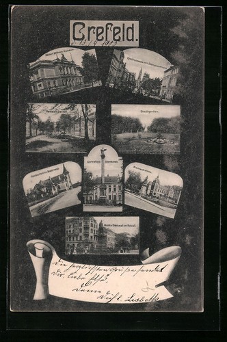 Cartolina crefeld monumento - monumento, a