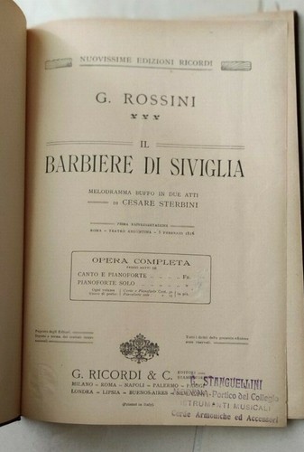 Spartito opera rossini - spartito,