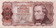 AUSTRIA 500 SCELLINI 1965 P