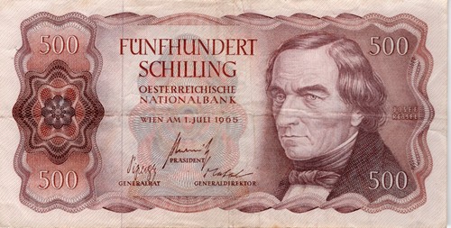 Austria 500 scellini 1965 - scellini, p