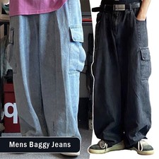 Jeans larghi da uomo pantaloni