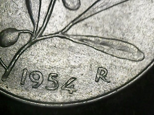 Lire 1954 errore segno - errore,