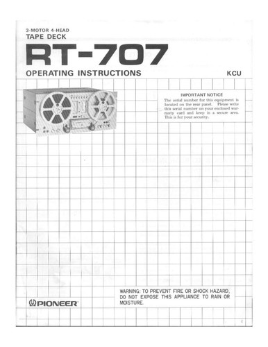 Pioneer 707 tape - pioneer, deck