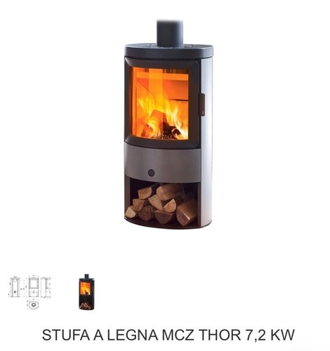 Stufa legna ghisa usata - a, in