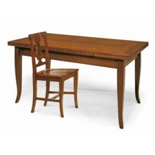 Tavolo Rettangolare Allungabile  Piede Sciabola  Noce Ciliegio Bianco