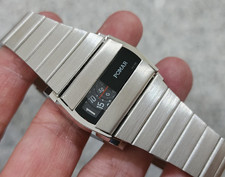 POMAR SWISS MOVIMENTO A CARICA FUNZIONANTE UOMO RETRÒ DIGITALE JUMP HOUR DIRECT TIME.