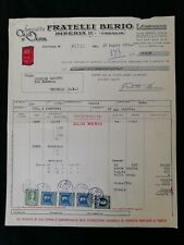 Fattura Oneglia Fratelli Berio