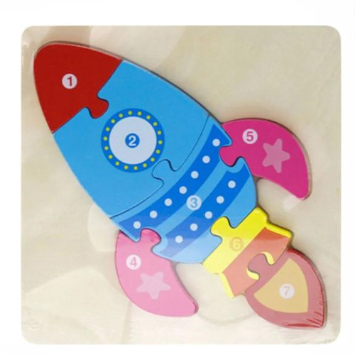 Puzzle legno forma - 3d, di