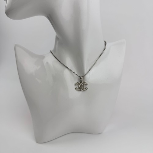Collana chanel logo argento - collana,