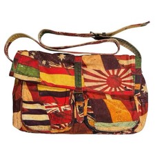 Borsa cerata Barbour Woodhead Retriever rara bandiera country tela messenger borsa