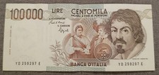 100000 LIRE CARAVAGGIO 1°