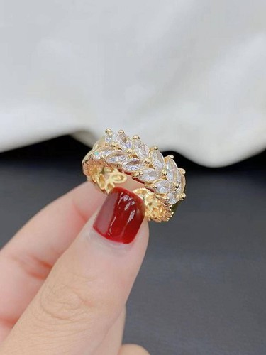 Anello donna foglia regolabile - foglia,
