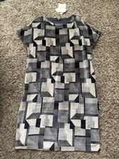 Abito da sera Peserico nuovo con etichetta velluto geometrico midi shift made in Italy IT42