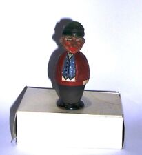 Pupazzo- portapillole, scatola in legno anni '50. G@@D !