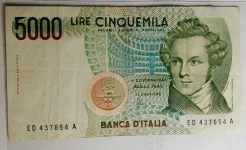 Banconota 5000 lire bellini - 5000,