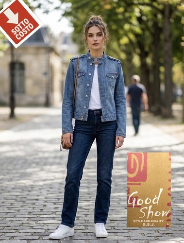 Giubbino jeans donna cotone - jeans,
