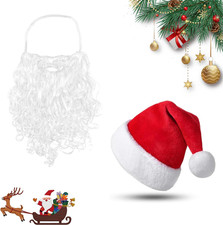 Cappello Da Babbo Natale, Barba Di Babbo Natale Con Cappelli Di Natale in Peluch