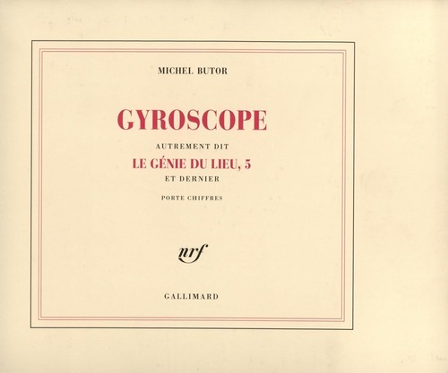 Michel butor génie lieu - génie, du