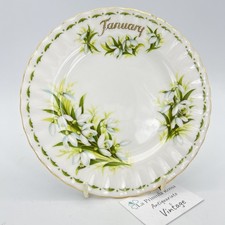 Piattino piatto da dolce per tazza tazzina Royal Albert con mese inglese GENNAIO