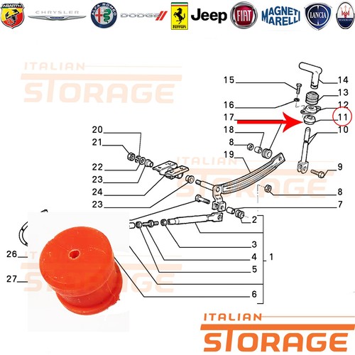 Fiat panda 4x4 boccola asta - boccola,