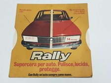 DISCO ORARIO PUBBLICITARIO RALLY JOHNSON WAX AUTO CERA Vintage FIAT 132 Original