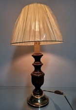Lampada classica legno con paralume lume antico vintage antiquariato paralume