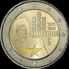 2 EURO COMMEMORATIVO SLOVENIA 2011 Franc Rozman FDC
