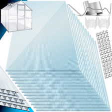 ® Pannelli Alveolari in Policarbonato 4Mm | 10,25 M² Lastra Alveolare - 121X60,5