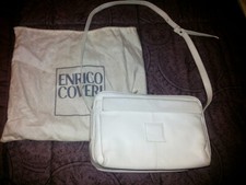 borsa bianca pelle COVERI