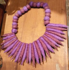 Collana lana cotta artigianale - cotta,