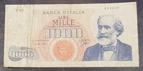Banconota 1000 lire verdi - banconota,