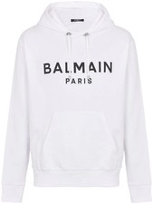 Felpa Balmain dalla Taglia XS alla Taglia XXL colore Bianco logo grande nero