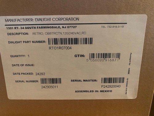 Dialight rto 1r07 004 - dialight, rto-1r07-004