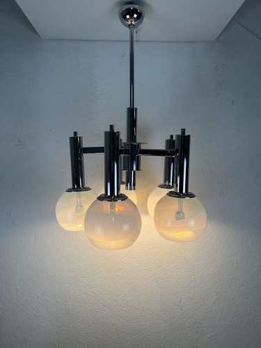 Lampadario luci acciaio - lampadario,
