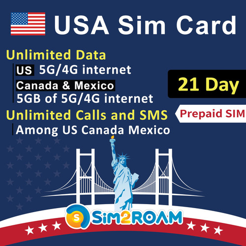 Sim2roam usa canada - usa,