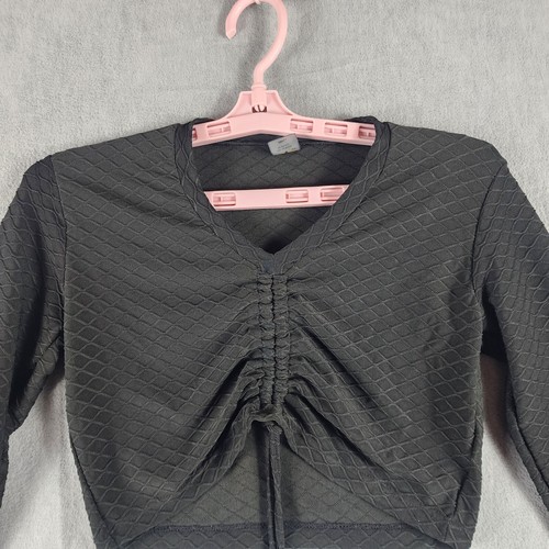 Crop top nero active wear - nero,