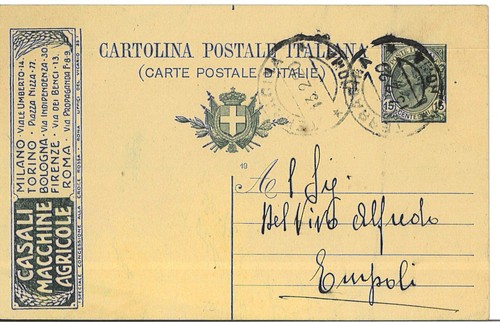 Cartolina postale cent 15 - cartolina, cent.