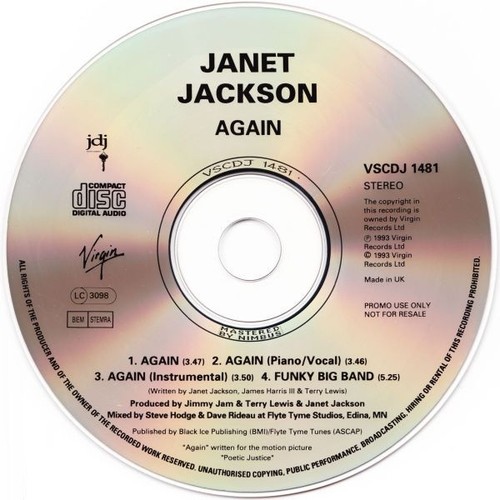 Janet jackson again cd - -, (cd