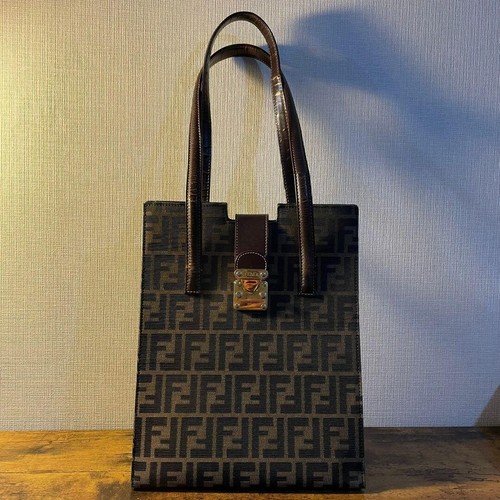 Borsa tote tela fendi - tela, zucca