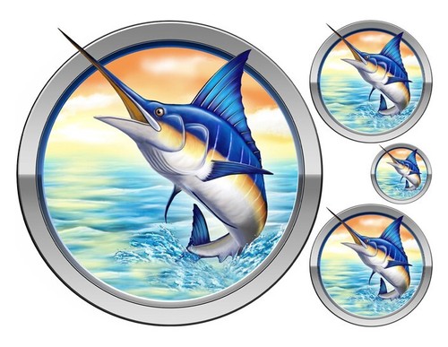 Set adesivi barca marlin - adesivi,