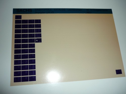 Sachs lista ricambi - lista, microfiche