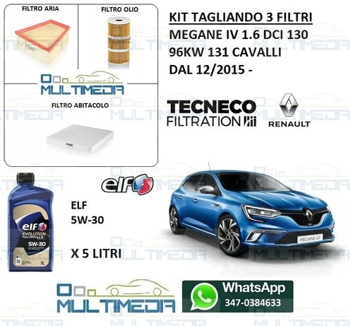 Tagliando filtri olio - filtri, e