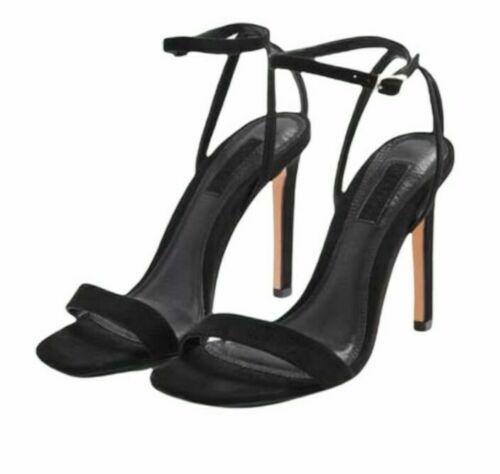 Topshop sandali neri con tacco