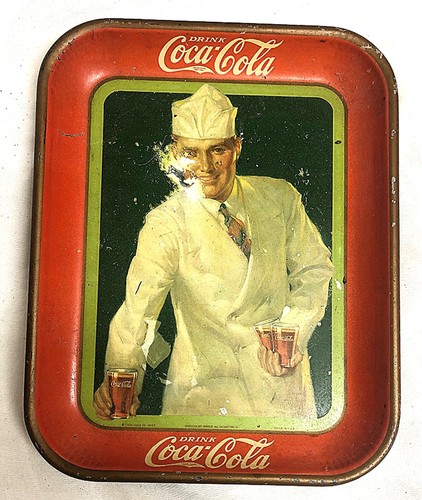 Vassoio vintage 1927 coca - vassoio,