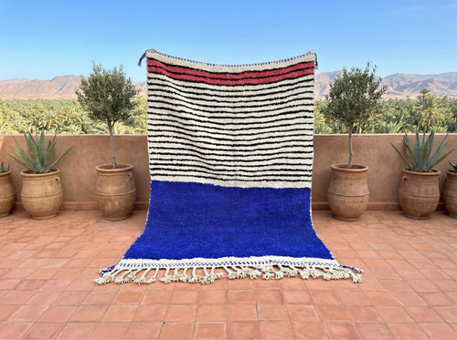 Tappeto lana marocchina blu