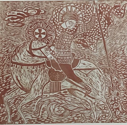 Xilografia san giorgio - xilografia, e