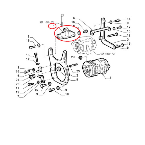 Staffa supporto compressore - staffa,
